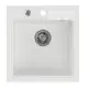 PETER 110 zlewozmywak granitowy  50x52x20 z syfonem biały